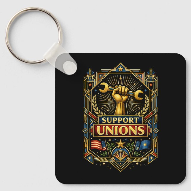 Strength in Solidarity Key Ring (Front)