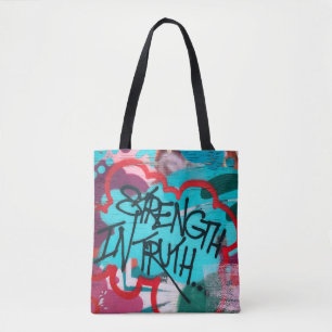 Strength In Truth graffiti Tote Bag