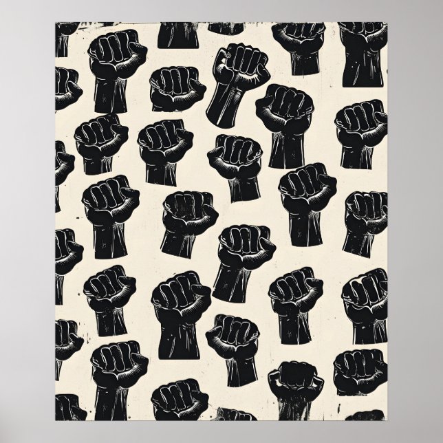 Strength in Unity: Empowering Fist Pattern 4 Poster (Front)
