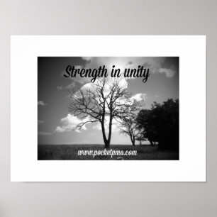 Strength in unity. Inspirational poster. Poster
