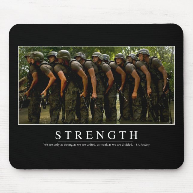 Strength: Inspirational Quote Mouse Pad (Front)