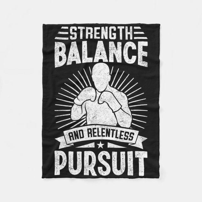 Strength Lance And Relentless Pursuit Karate Fight Fleece Blanket (Front)