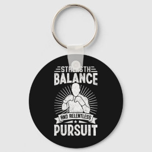 Strength Lance And Relentless Pursuit Karate Fight Key Ring