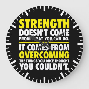 Strength - Motivational Large Clock