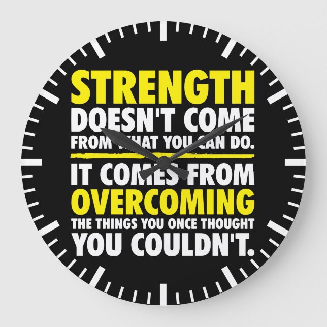 Strength - Motivational Large Clock (Front)