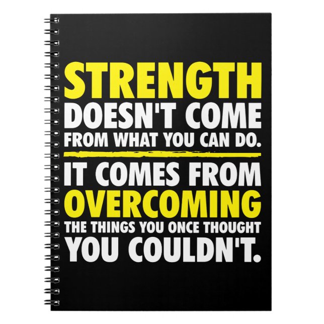 Strength - Motivational Notebook (Front)