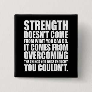 Strength - Motivational Words 15 Cm Square Badge