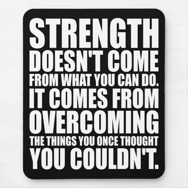 Strength - Motivational Words Mouse Pad (Front)