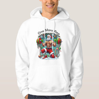 Strength of the Season: Santa Lifting Weights Hoodie