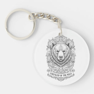 Strength of the Wild Bear Vintage T-Shirt Key Ring