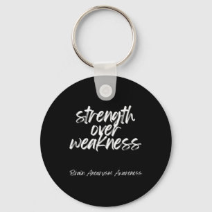 Strength Over Weakness - Brain Aneurysm Awareness Key Ring