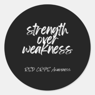 Strength Over Weakness - Rsd Crps Awareness Classic Round Sticker