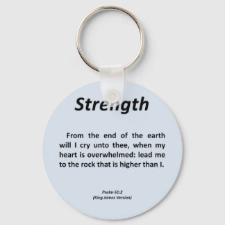 Strength Psalm 61-2 Key Ring