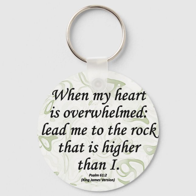 Strength Psalm 61-2 Key Ring (Front)