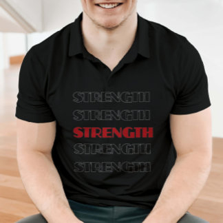 Strength repeated word design T-Shirt