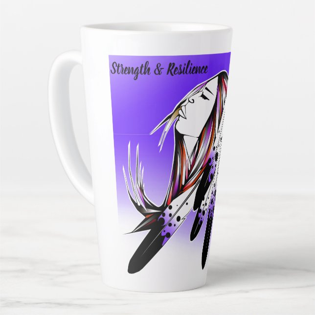 Strength & Resilience Latte Mug (Left Angle)
