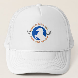Strength Speed Spirit – Wild Horse Power Emblem Trucker Hat
