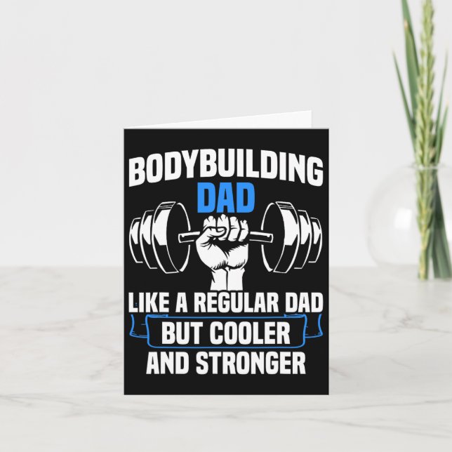 Strength Sports Gym Funny Bodybuilding Dad  Card (Front)