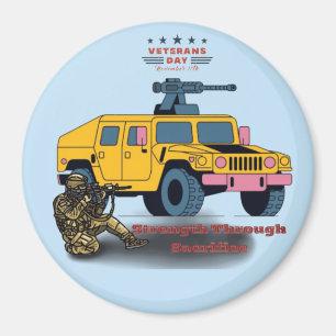 Strength through sacrifice baby blue magnet