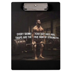 Strength Training Motivation - Traps - Workout Clipboard