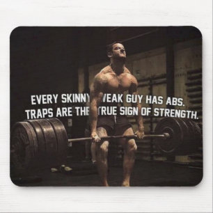 Strength Training Motivation - Traps - Workout Mouse Pad