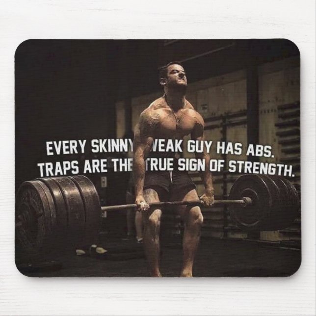 Strength Training Motivation - Traps - Workout Mouse Pad (Front)