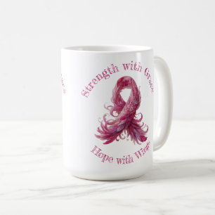 Strength with Grace – Breast Cancer Awareness Coffee Mug