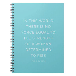 Strength Woman Inspirational Quote Notebook Blue