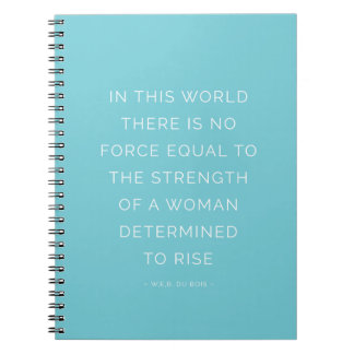 Strength Woman Inspirational Quote Notebook Blue