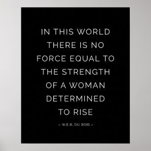 Strength Woman Inspirational Quote Posters Black