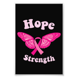 Strength Women Cancer Awareness Breast Cancer  Photo Print