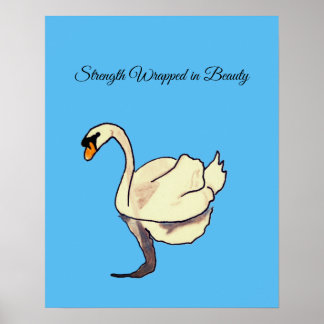 Strength Wrapped in Beauty Poster