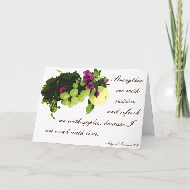 strengthen me with raisins funny valentine holiday card (Front)