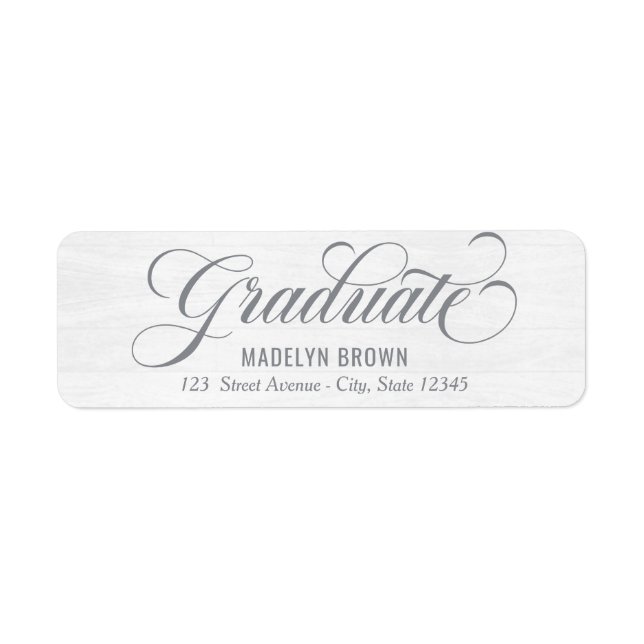 Strengthened Graduation Return Address Label (Front)