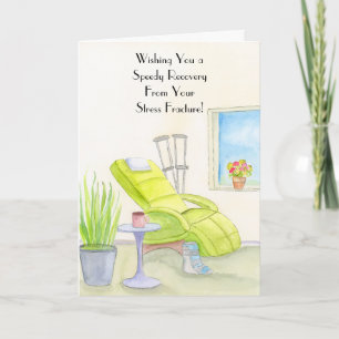 Stress Fracture Recovery Crutches & Boot Card