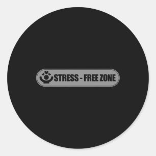 Stress-free Zone Sign National Stress Awareness Mo Classic Round Sticker