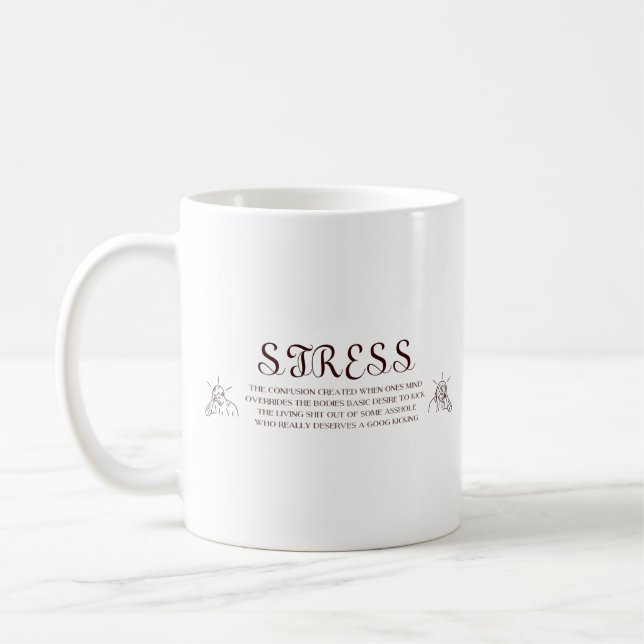 Stress Mug Funny Stress Definition Stressful (Left)