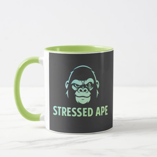 Stressed Ape Studios Green Logo Mug (Left)
