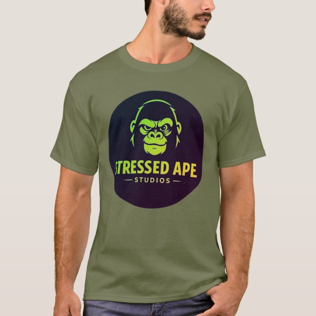 Stressed Ape Studios Green Logo T-Shirt (Front)