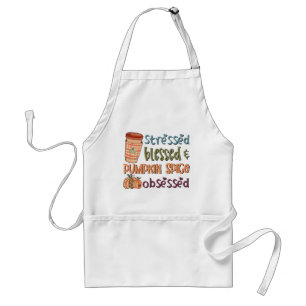 Stressed Blessed & Pumpkin Spice Obsessed Autumn Standard Apron
