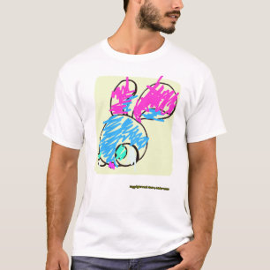 Stressed Bunny on a White T-Shirt
