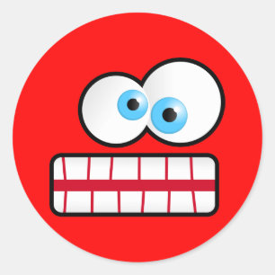 Stressed Face Classic Round Sticker