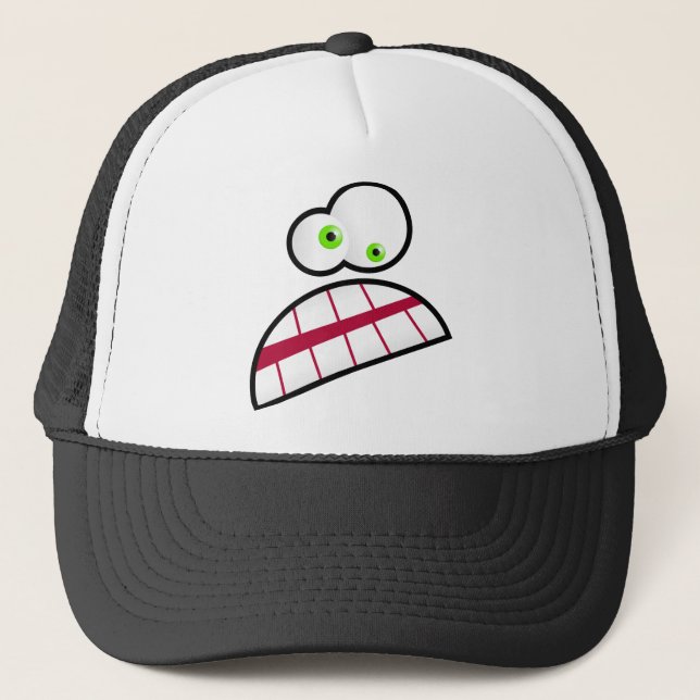 Stressed Face Trucker Hat (Front)