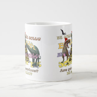 Stressed-out  Dinosaur Christmas Large Coffee Mug