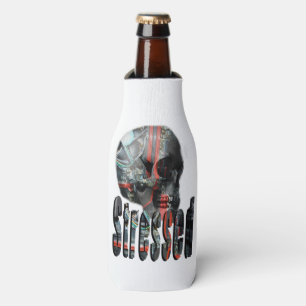 Stressed Skull Full Of Computer Brains, Bottle Cooler