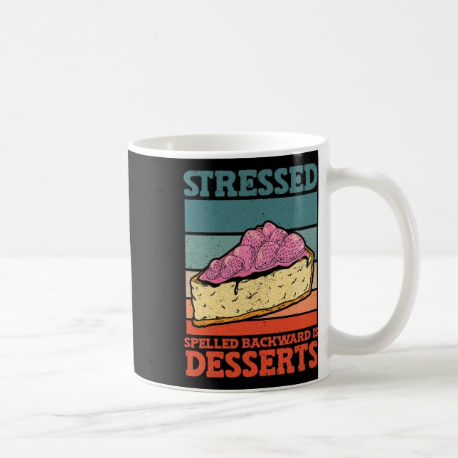 Stressed Spelled Backward Is Desserts Stress Aware Coffee Mug (Right)