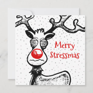 Stressful times with Rudolph the Reindeer Holiday Card