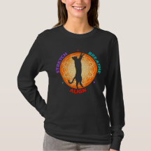 Stretch Breathe Align Cat Silhouette Long-Sleeved