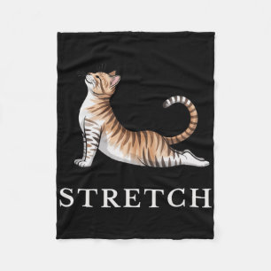 Stretch Cat Yoga Shirt Calm Lance Cute Animal Yogi Fleece Blanket
