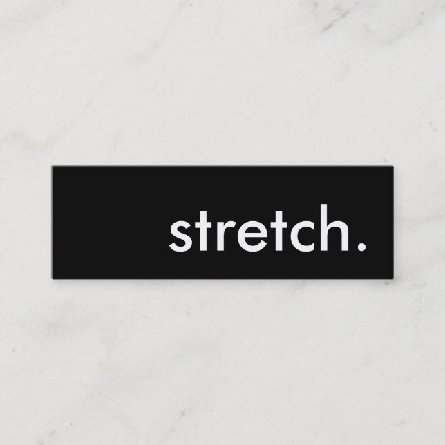 stretch. mini business card (Front)
